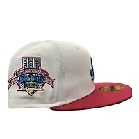 Cleveland Indians White Two Tone 10th Anniversary Patch Gray UV New Era 59FIFTY Fitted Hat