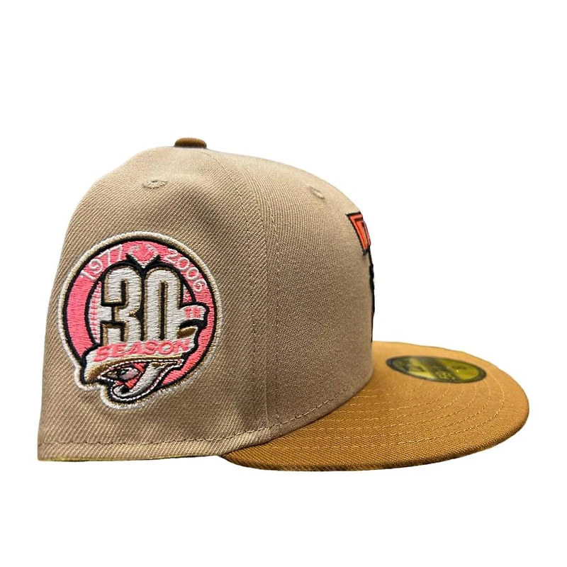 Toronto Blue Jays Tan Two Tone 30th Season Patch Pink UV New Era 59FIFTY Fitted Hat