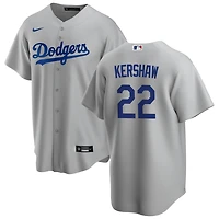 Los Angeles Dodgers Clayton Kershaw Nike Gray Road Replica Jersey