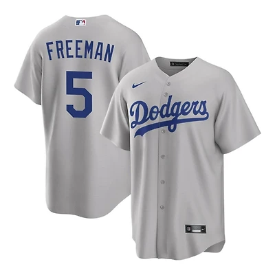 Los Angeles Dodgers Freddie Freeman Nike Gray Road Alternate Jersey