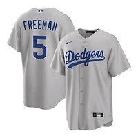 Los Angeles Dodgers Freddie Freeman Nike Gray Road Alternate Jersey