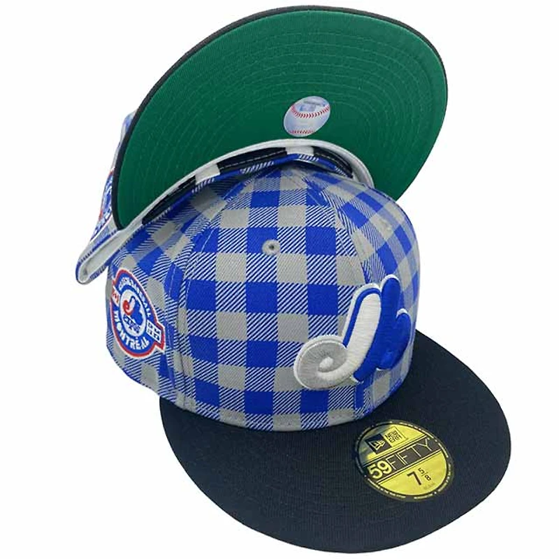 Montreal Expos Plaid Pro Image Sports Exclusive Patch Green UV 59FIFTY Fitted Hat