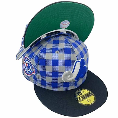 Montreal Expos Plaid Pro Image Sports Exclusive Patch Green UV 59FIFTY Fitted Hat