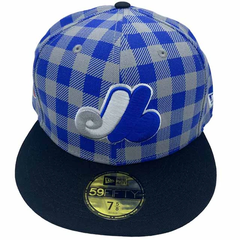 Montreal Expos Plaid Pro Image Sports Exclusive Patch Green UV 59FIFTY Fitted Hat