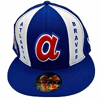 Atlanta Braves Pro Image Exclusive Blue Pinwheel Collection 25th Anniversary Patch Gray UV 59FIFTY Fitted Hat