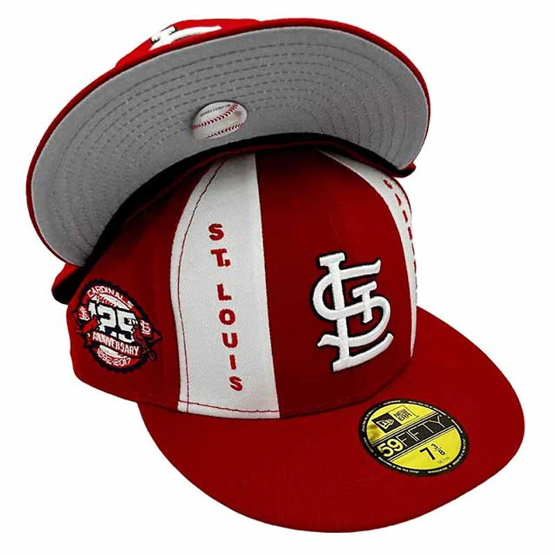 St. Louis Cardinals Pro Image Exclusive Red Pinwheel Collection 125th Anniversary Patch Gray UV 59FIFTY Fitted Hat