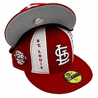 St. Louis Cardinals Pro Image Exclusive Red Pinwheel Collection 125th Anniversary Patch Gray UV 59FIFTY Fitted Hat