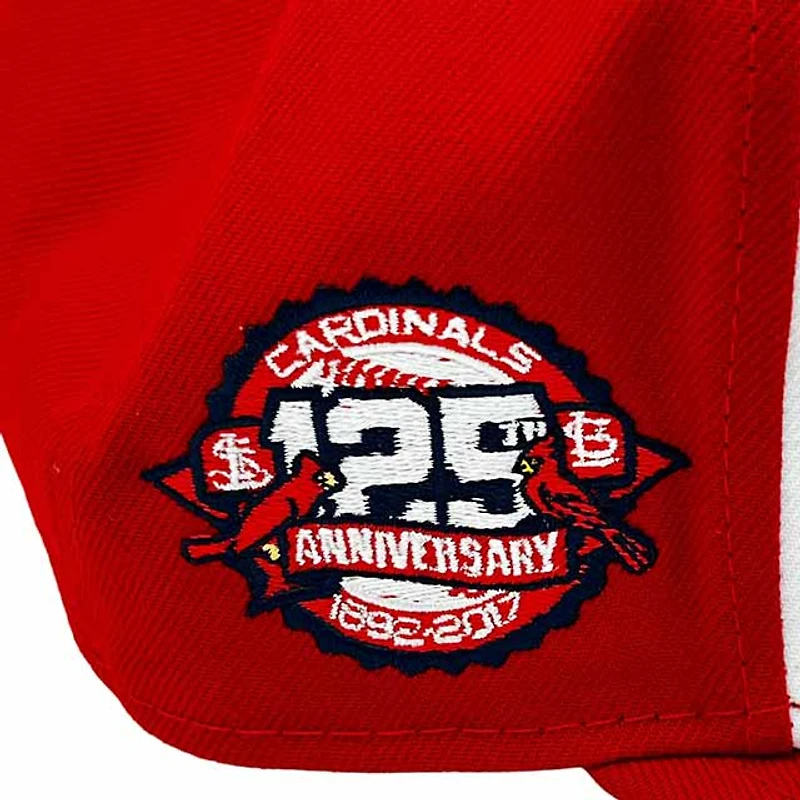 St. Louis Cardinals Pro Image Exclusive Red Pinwheel Collection 125th Anniversary Patch Gray UV 59FIFTY Fitted Hat