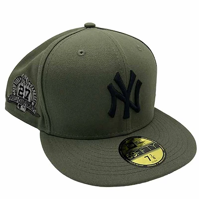 New York Yankees CamoGreen 27 World Championships Patch Camo Pattern UV 59FIFTY Fitted Hat