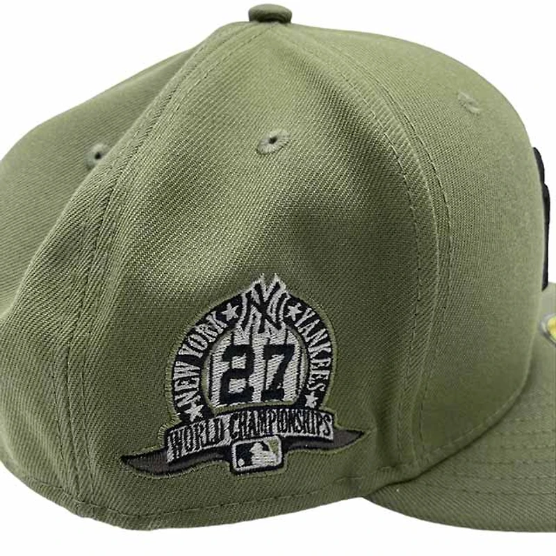 New York Yankees CamoGreen 27 World Championships Patch Camo Pattern UV 59FIFTY Fitted Hat