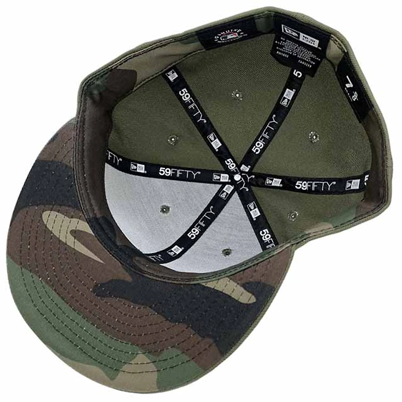 New York Yankees CamoGreen 27 World Championships Patch Camo Pattern UV 59FIFTY Fitted Hat