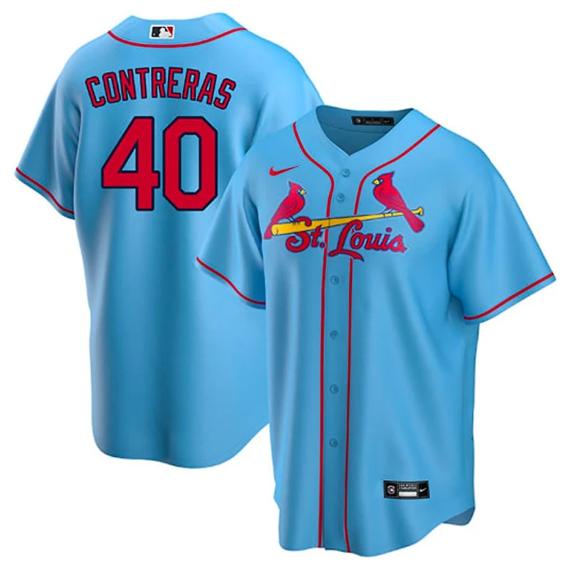 St. Louis Cardinals Willson Contreras Nike Light Blue Alternate Replica Jersey