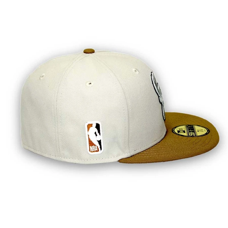 Milwaukee Bucks Stone Two Tone Agave Pack NBA Patch Gray UV 59FIFTY Fitted Hat