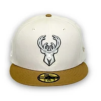Milwaukee Bucks Stone Two Tone Agave Pack NBA Patch Gray UV 59FIFTY Fitted Hat