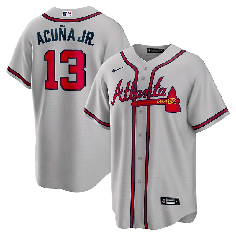 Atlanta Braves Ronald Acuna Jr. Nike Gray Road Player Jersey