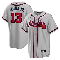Atlanta Braves Ronald Acuna Jr. Nike Gray Road Player Jersey