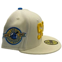 St. Louis Cardinals Cream 100th Anniversary Patch Royal Blue UV New Era 59FIFTY Fitted Hat