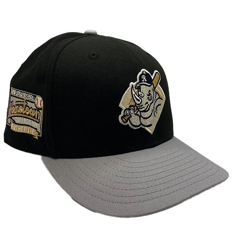 River City Rumblers Black Grey Safari Hometown Collection Side Patch New Era 59Fifty Fitted Hat