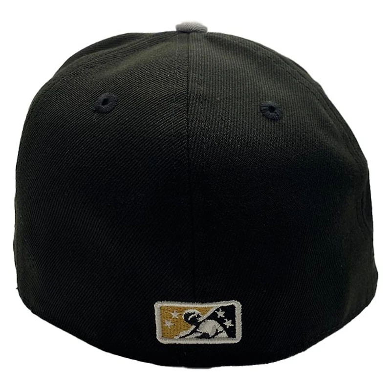 River City Rumblers Black Grey Safari Hometown Collection Side Patch New Era 59Fifty Fitted Hat