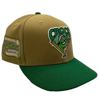 Cape Fear Crocs Khaki Green 2 Hometown Collection Side Patch New Era 59Fifty Fitted Hat