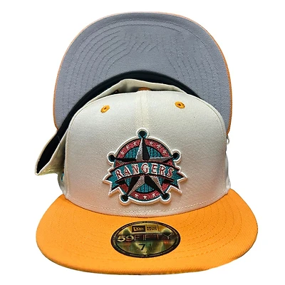 Texas Rangers Chrome Two Tone 40th Anniversary Patch Gray UV New Era 59FIFTY Fitted Hat