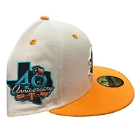 Texas Rangers Chrome Two Tone 40th Anniversary Patch Gray UV New Era 59FIFTY Fitted Hat