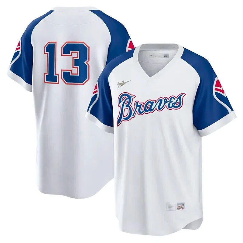 Atlanta Braves Ronald Acuna Jr White Nike Cooperstown Player Jersey