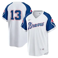 Atlanta Braves Ronald Acuna Jr White Nike Cooperstown Player Jersey