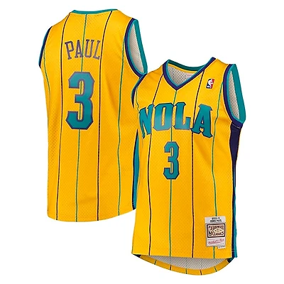 Youth New Orleans Hornets Chris Paul Mitchell & Ness 2010-11 Hardwood Classics Swingman Yellow Jersey