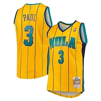 Youth New Orleans Hornets Chris Paul Mitchell & Ness 2010-11 Hardwood Classics Swingman Yellow Jersey