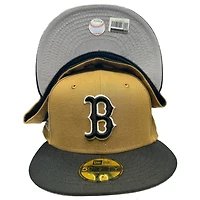 Boston Red Sox Panama Tan Two Tone 2004 World Series Patch Gray UV New Era 59FIFTY Fitted Hat