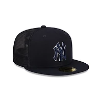 New York Yankees Navy 2023 Batting Practice Gray UV Era 59FIFTY Fitted Hat