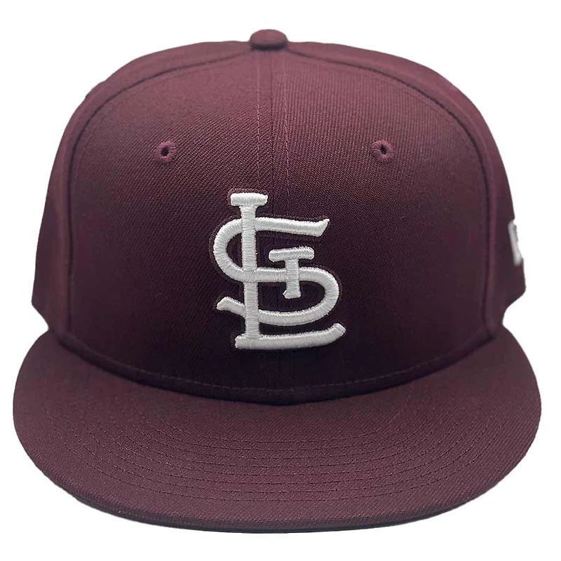St. Louis Cardinals Maroon and White Basic STL UV New Era 59FIFTY Fitted Hat
