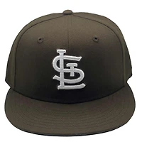 St. Louis Cardinals Light Brown and White Basic STL UV New Era 59FIFTY Fitted Hat