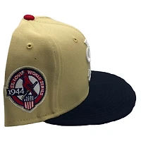 St. Louis Cardinals Vegas Gold Two Tone 1944 World Series Patch Navy UV New Era 59FIFTY Fitted Hat