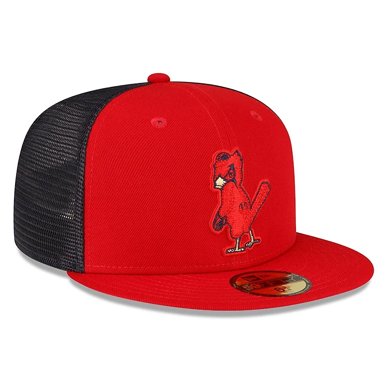 St. Louis Cardinals Red With Black Mesh 2023 Batting Practice Gray UV New Era 59FIFTY Fitted Hat