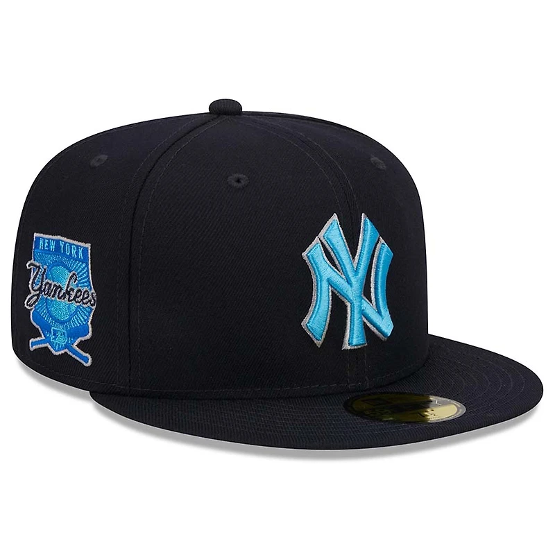 New York Yankees Fathers Day 2023 On Field Teal Blue UV Era 59FIFTY Fitted Hat