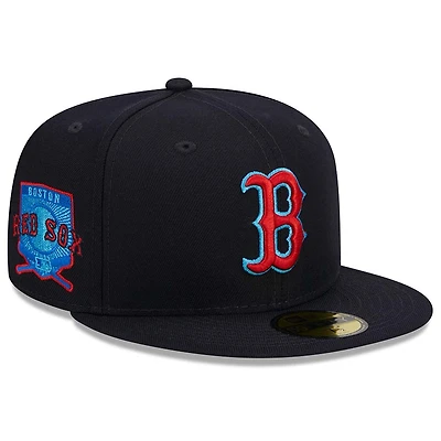 Boston Red Sox Fathers Day 2023 On Field Teal Blue UV New Era 59FIFTY Fitted Hat