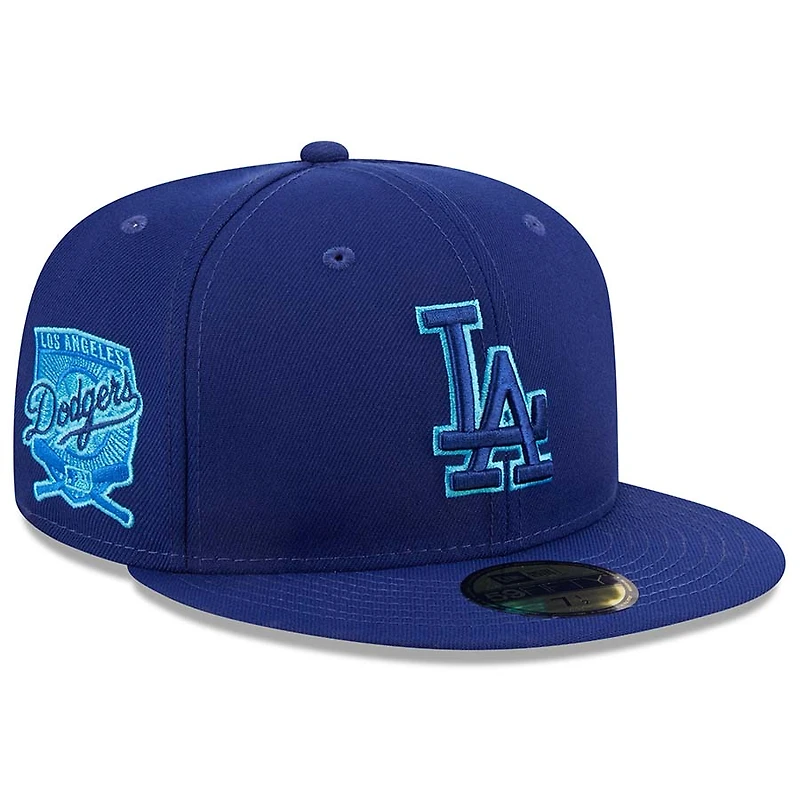 Los Angeles Dodgers Fathers Day 2023 On Field Teal Blue UV New Era 59FIFTY Fitted Hat