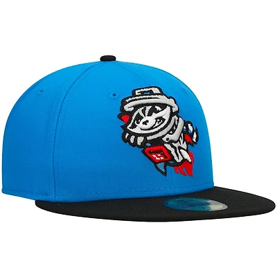 Rocket City Trash Pandas Blue Authentic Collection Alternate New Era 59FIFTY Fitted Hat