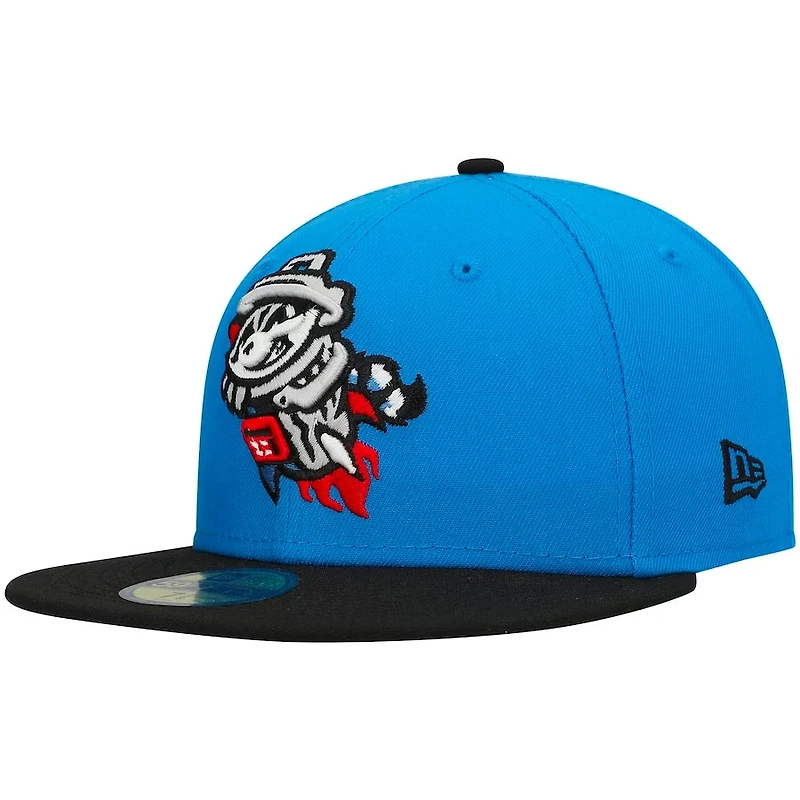 Rocket City Trash Pandas Blue Authentic Collection Alternate New Era 59FIFTY Fitted Hat