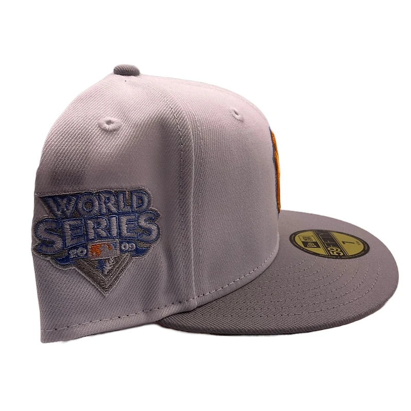 New York Yankees White 2009 World Series Patch Orange UV 59FIFTY Fitted Hat