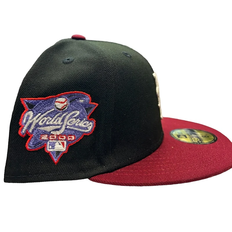 New York Mets Black Two Tone Anime Pack 2000 World Series Patch Lavender UV Era 59FIFTY Fitted Hat