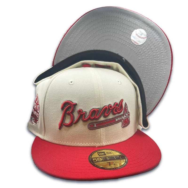 Atlanta Braves Chrome Two Tone 2021 WS Patch Gray UV 59FIFTY Fitted Hat