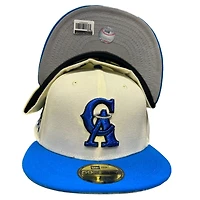 California Angels Chrome Two Tone 50th Anniversary Patch Gray UV New Era 59FIFTY Fitted Hat