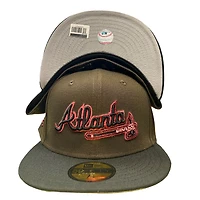 Atlanta Braves Brown Two Tone 1999 World Series Patch Gray UV New Era 59FIFTY Fitted Hat