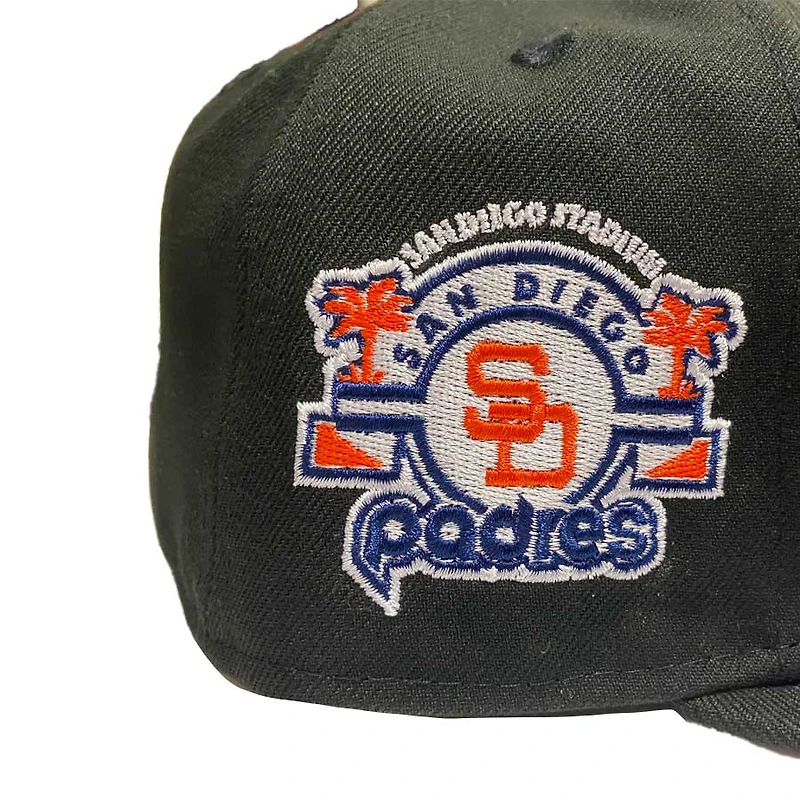 San Diego Padres Black Navy Side Patch Gray UV 59FIFTY Fitted Hat
