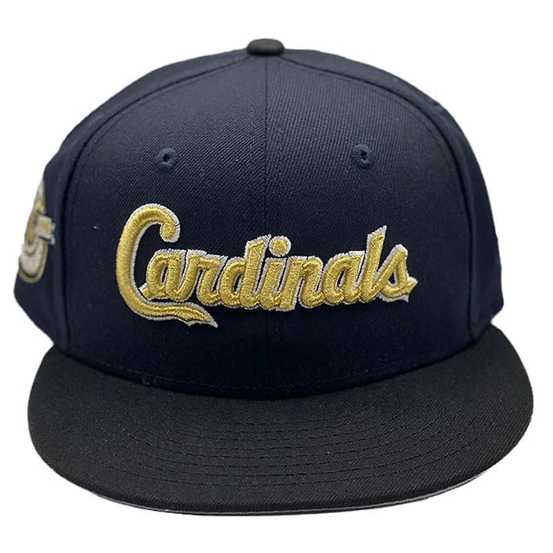 St. Louis Cardinals Navy Legends Pack 100th Anniversary Patch Grey UV New Era 59FIFTY Fitted Hat