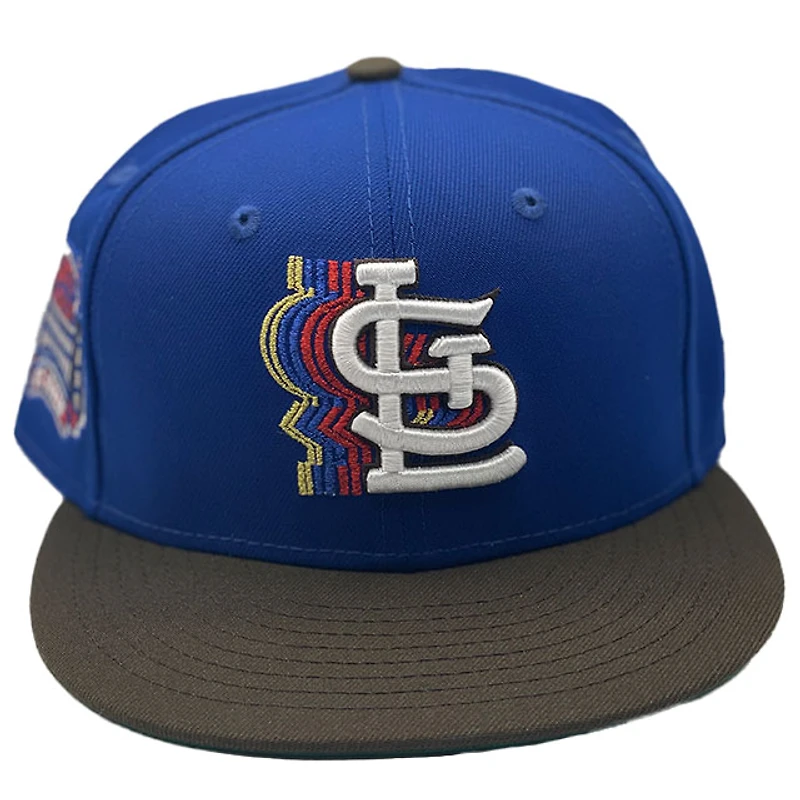 St. Louis Cardinals Royal Blue Legends Pack Busch Stadium Patch Green UV New Era 59FIFTY Fitted Hat