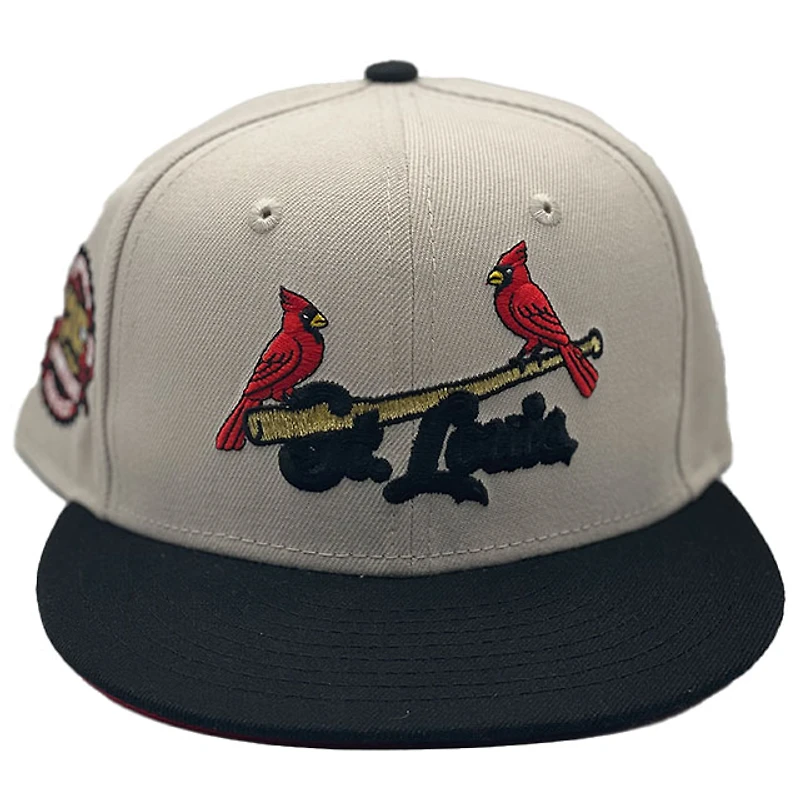 St. Louis Cardinals Cream Legends Pack 125th Anniversary Patch Red UV New Era 59FIFTY Fitted Hat
